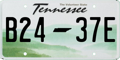 TN license plate B2437E