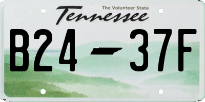 TN license plate B2437F