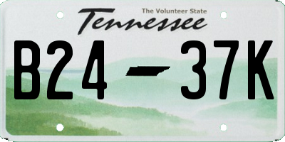 TN license plate B2437K