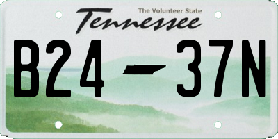 TN license plate B2437N