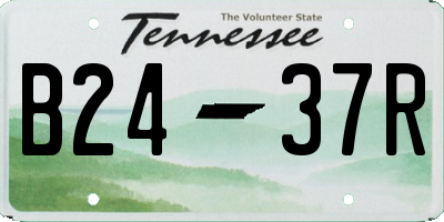 TN license plate B2437R