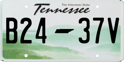 TN license plate B2437V