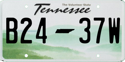 TN license plate B2437W