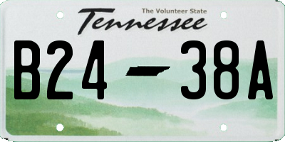 TN license plate B2438A