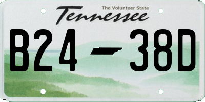 TN license plate B2438D
