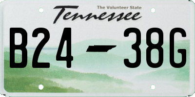 TN license plate B2438G