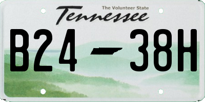 TN license plate B2438H
