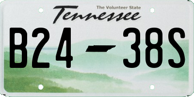 TN license plate B2438S