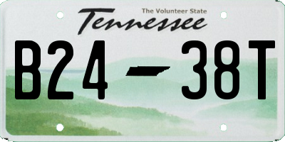 TN license plate B2438T
