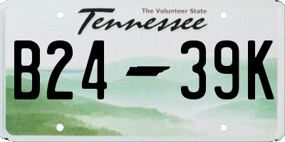 TN license plate B2439K