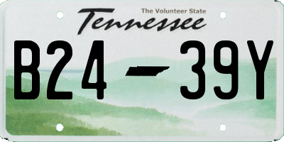 TN license plate B2439Y