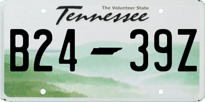 TN license plate B2439Z