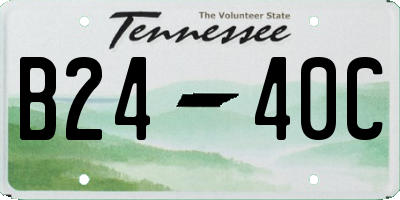 TN license plate B2440C