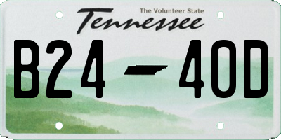 TN license plate B2440D