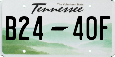 TN license plate B2440F