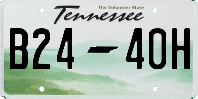 TN license plate B2440H