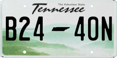 TN license plate B2440N