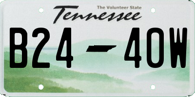 TN license plate B2440W