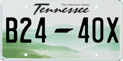 TN license plate B2440X