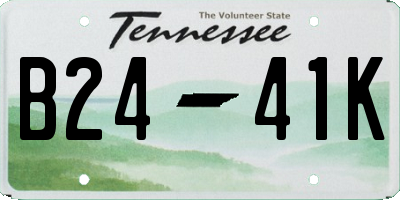 TN license plate B2441K