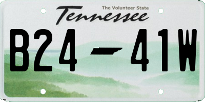TN license plate B2441W