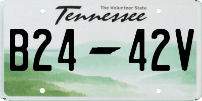 TN license plate B2442V