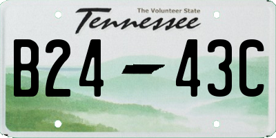 TN license plate B2443C