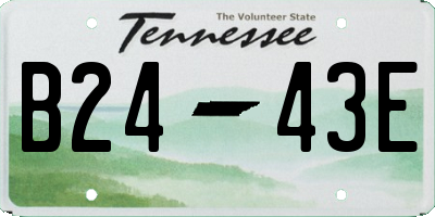 TN license plate B2443E