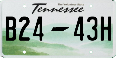 TN license plate B2443H