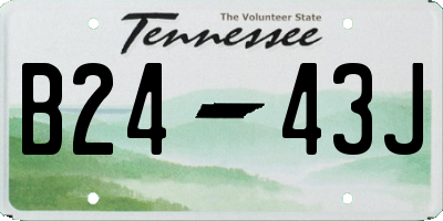 TN license plate B2443J