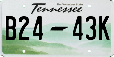 TN license plate B2443K