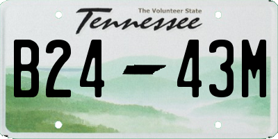 TN license plate B2443M