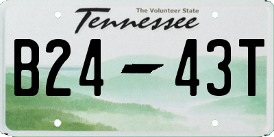 TN license plate B2443T