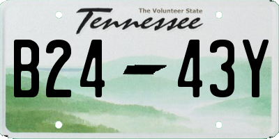 TN license plate B2443Y