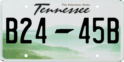 TN license plate B2445B