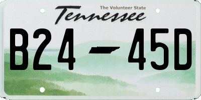 TN license plate B2445D