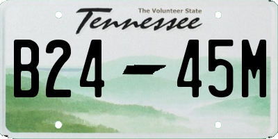 TN license plate B2445M