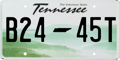 TN license plate B2445T