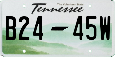 TN license plate B2445W