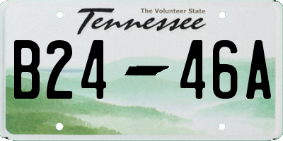 TN license plate B2446A