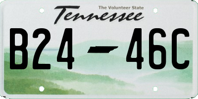 TN license plate B2446C