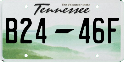 TN license plate B2446F