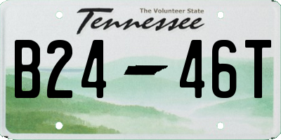 TN license plate B2446T