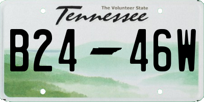 TN license plate B2446W