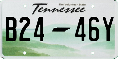 TN license plate B2446Y
