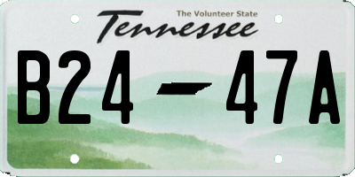 TN license plate B2447A