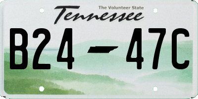 TN license plate B2447C