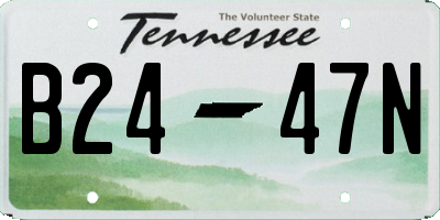 TN license plate B2447N