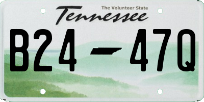 TN license plate B2447Q