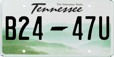 TN license plate B2447U